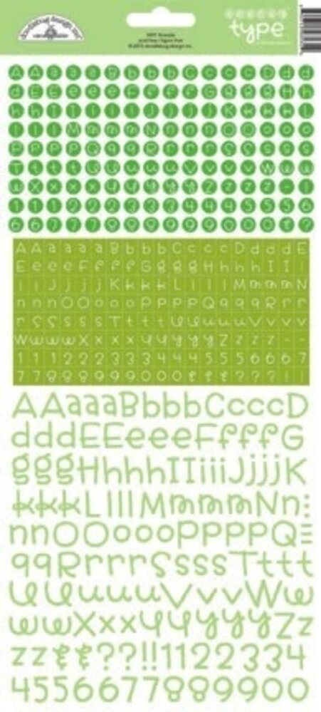 Doodlebug Design Inc. Limeade Teensy Type Stickers (3431)
