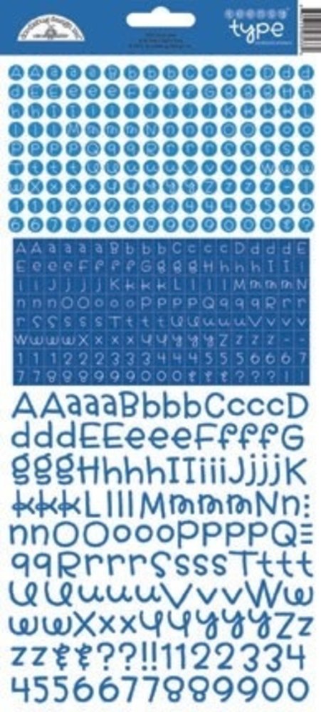 Doodlebug Design Inc. Blue Jean Teensy Type Stickers (3433)