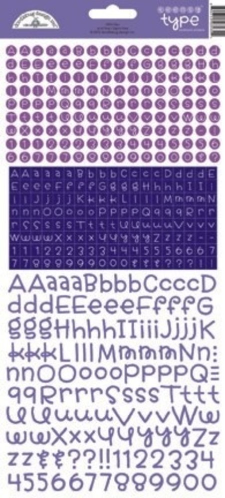Doodlebug Design Inc. Lilac Teensy Type Stickers (3434)