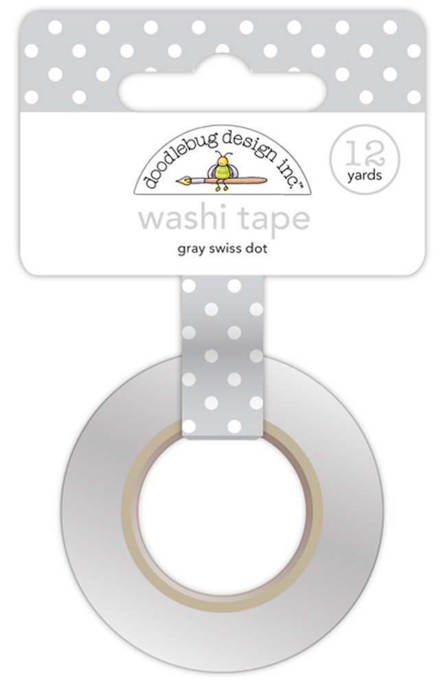 Doodlebug Design Inc. Grey Swiss Dot Washi Tape (3658) Doodlebug Design Inc. Grey Swiss Dot Washi Tape (3658)