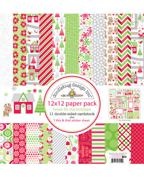 Doodlebug Design Inc. Home for the Holidays 12x12 Inch Paper Pack (3959)