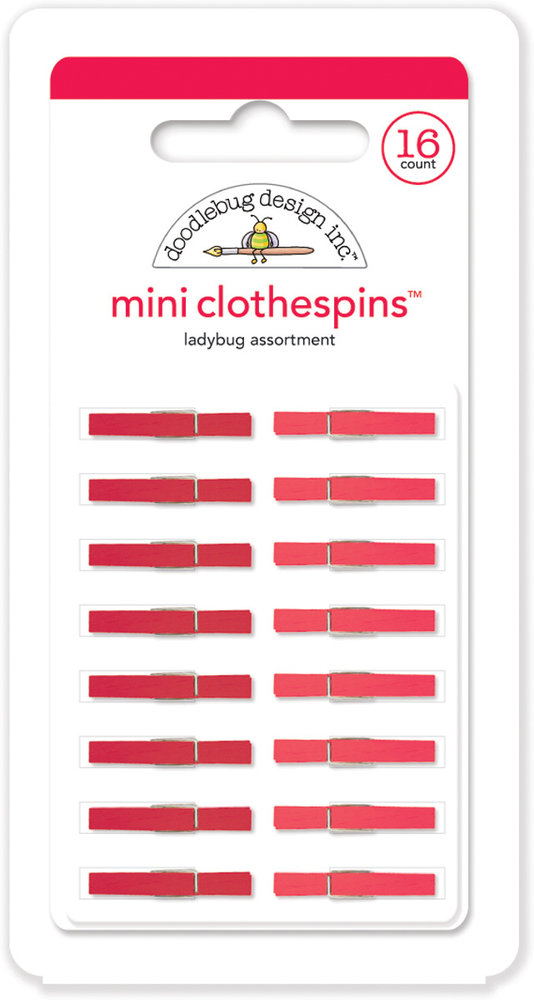 Doodlebug Design Inc. Ladybug Mini Clothespins (16pcs) (4441)