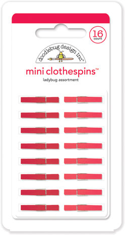 Doodlebug Design Inc. Ladybug Mini Clothespins (16pcs) (4441)