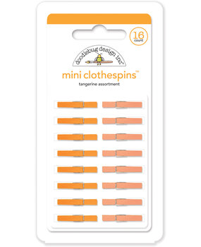 Doodlebug Design Inc. Tangerine Mini Clothespins (16pcs) (4442)