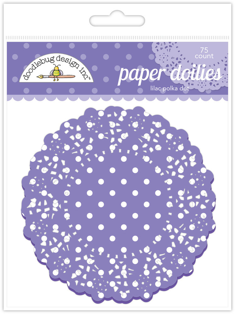 Doodlebug Design Inc. Lilac Polka Dot Doilies (75pcs) (4471)