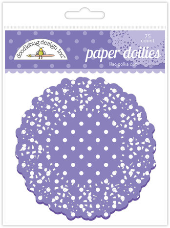 Doodlebug Design Inc. Lilac Polka Dot Doilies (75pcs) (4471)