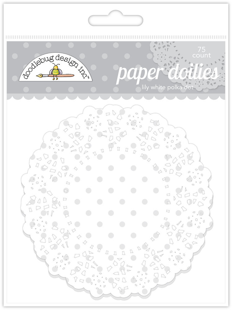 Doodlebug Design Inc. Lily White Polka Dot Doilies (75pcs) (4472)