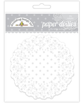 Doodlebug Design Inc. Lily White Polka Dot Doilies (75pcs) (4472)