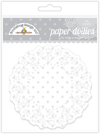 Doodlebug Design Inc. Lily White Polka Dot Doilies (75pcs) (4472)