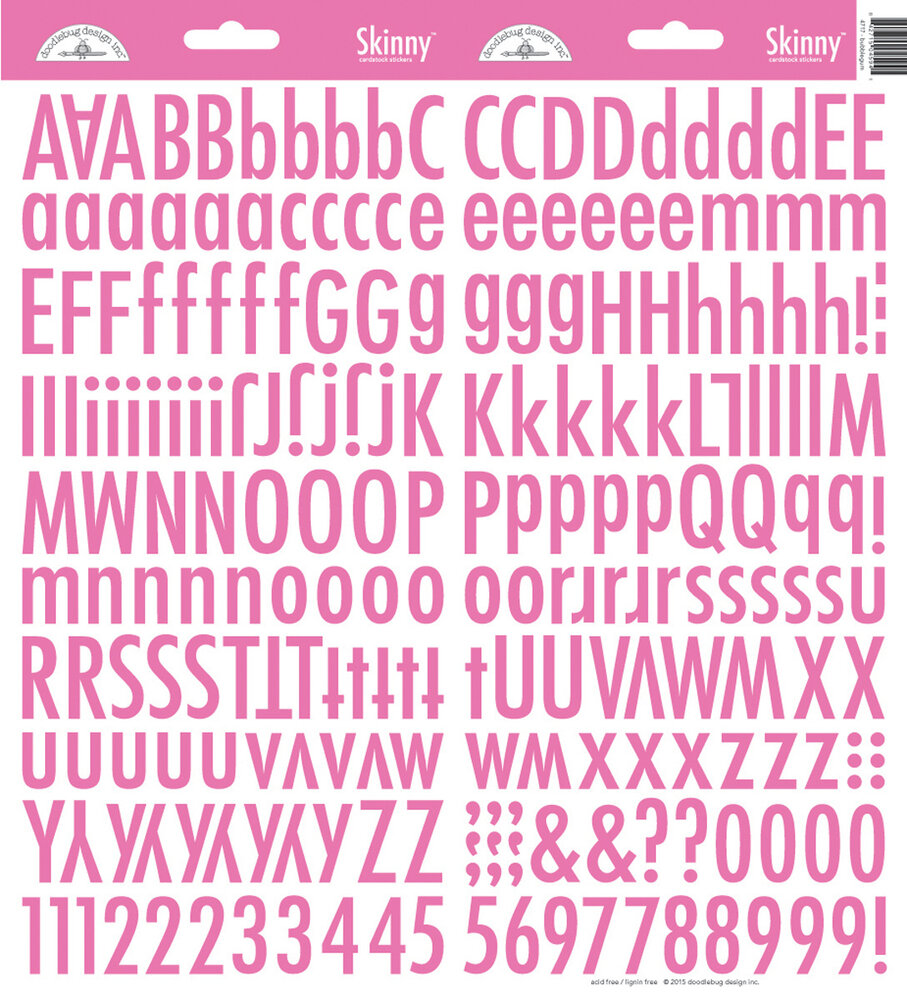 Doodlebug Design Inc. Bubblegum Skinny Stickers (4717)