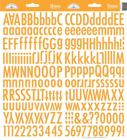 Doodlebug Design Inc. Tangerine Skinny Stickers (4719)
