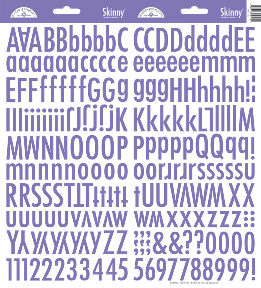 Doodlebug Design Inc. Lilac Skinny Stickers (4724)
