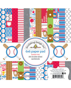 Doodlebug Design Inc. Home Run 6x6 Inch Paper Pad (4892) Doodlebug Design Inc. Home Run 6x6 Inch Paper Pad (4892)