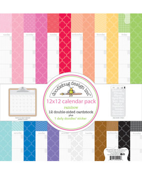 Doodlebug Design Inc. Daily Doodles 12x12 Inch Calendar Sheets Rainbow (4940) Doodlebug Design Inc. Daily Doodles 12x12 Inch Calendar Sheets Rainbow (4940)