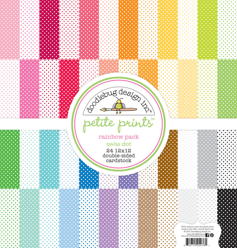 Doodlebug Design Inc. Rainbow 12x12 Inch Swiss Dot Petite Print Paper Pack (5076) Doodlebug Design Inc. Rainbow 12x12 Inch Swiss Dot Petite Print Paper Pack (5076)