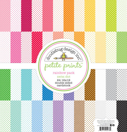 Doodlebug Design Inc. Rainbow 12x12 Inch Swiss Dot Petite Print Paper Pack (5076) Doodlebug Design Inc. Rainbow 12x12 Inch Swiss Dot Petite Print Paper Pack (5076)