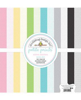 Doodlebug Design Inc. Kitten Smitten 12x12 Inch Swiss Dot Petite Print Paper Pack (5290)
