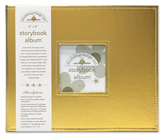 Doodlebug Design Inc. Gold 8x8 Inch Storybook Album (5732) Doodlebug Design Inc. Gold 8x8 Inch Storybook Album (5732)