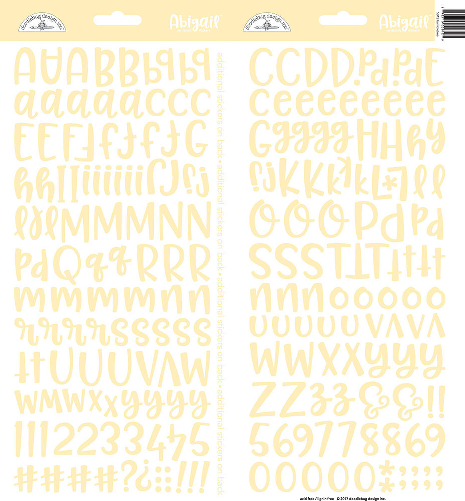 Doodlebug Design Inc. Bumblebee Abigail Stickers (5812)