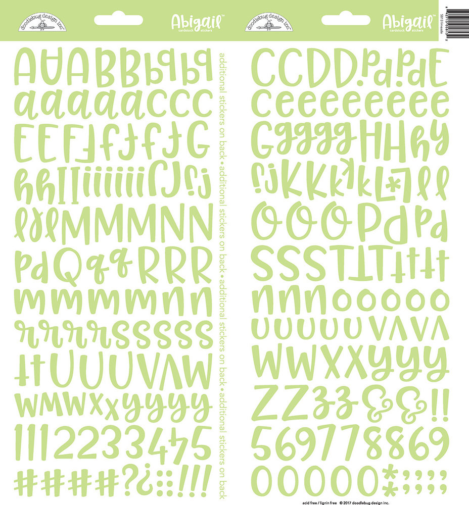 Doodlebug Design Inc. Limeade Abigail Stickers (5813)