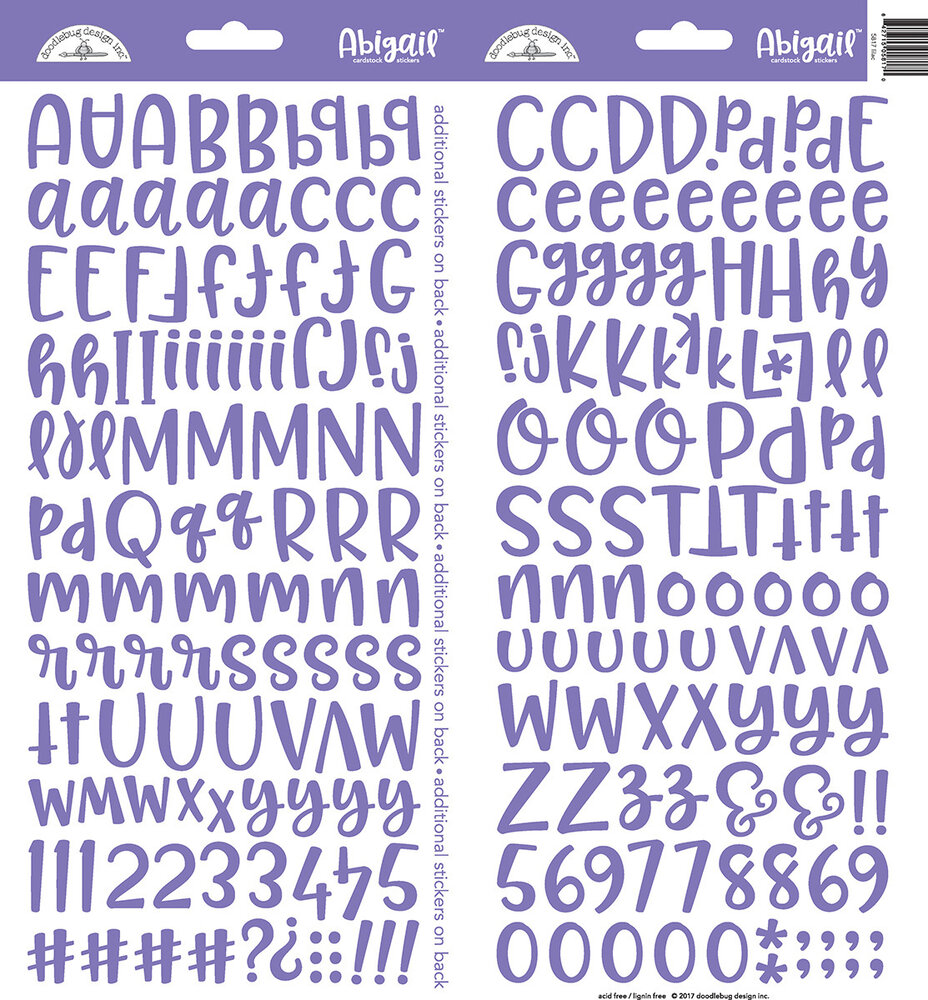Doodlebug Design Inc. Lilac Abigail Stickers (5817)