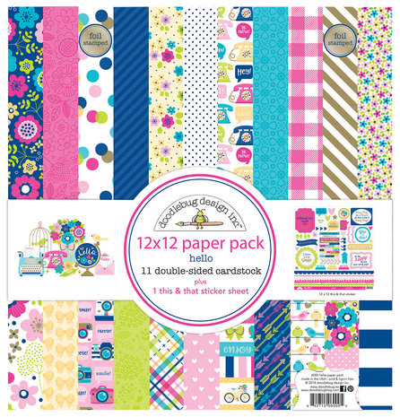Doodlebug Design Inc. Hello 12x12 Inch Paper Pack (6000)