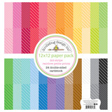 Doodlebug Design Inc. Dot-Stripe Rainbow 12x12 Inch Petite Prints Paper Pack (6133)