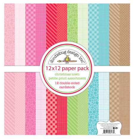 Doodlebug Design Inc. Christmas Town 12x12 Inch Petite Print Paper Pack (6177)
