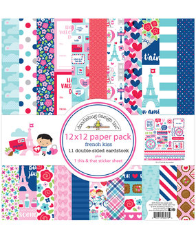 Doodlebug Design Inc. French Kiss 12x12 Inch Paper Pack (6276)