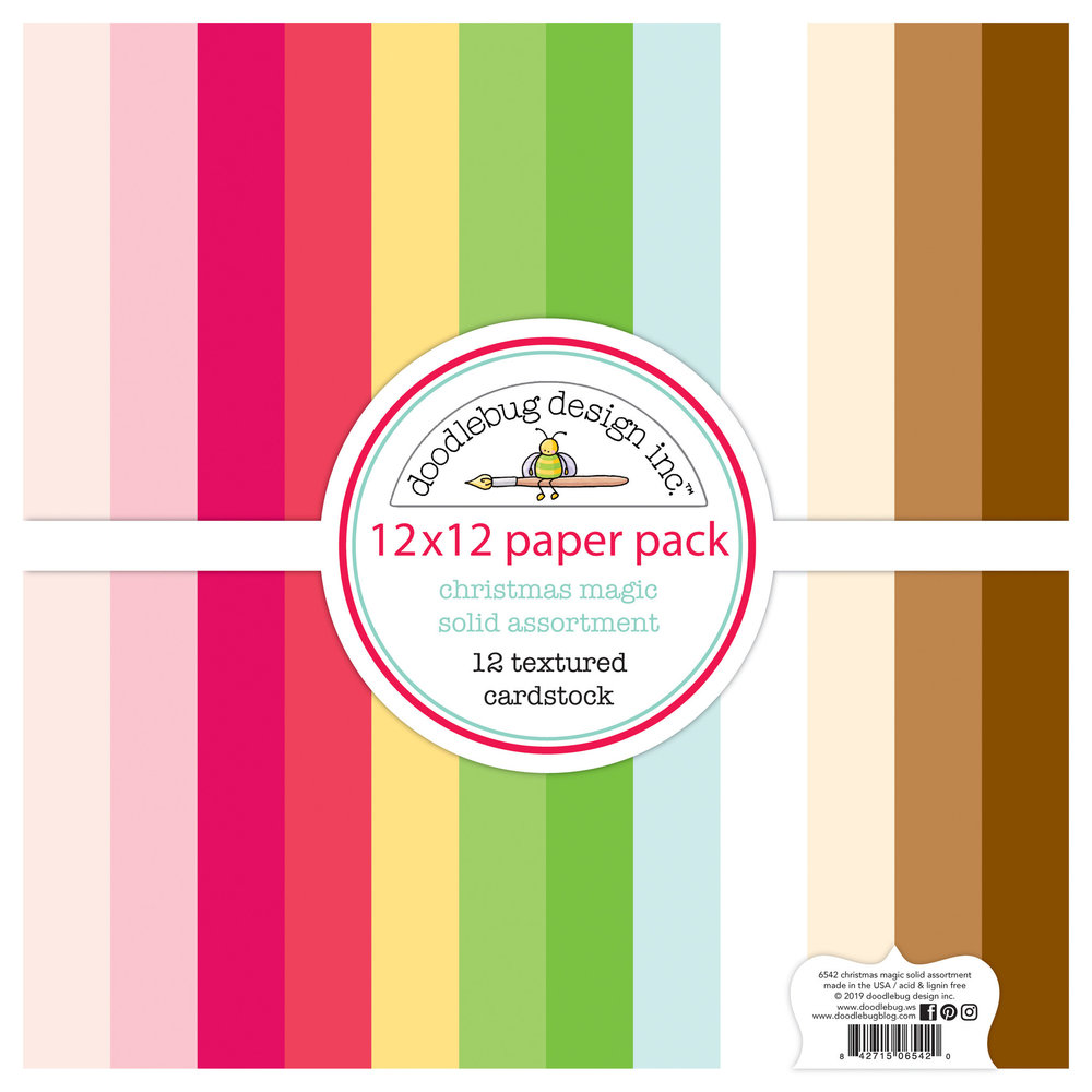 Doodlebug Design Inc. Christmas Magic 12x12 Inch Textured Cardstock Paper Pack (6542) Doodlebug Design Inc. Christmas Magic 12x12 Inch Textured Cardstock Paper Pack (6542)