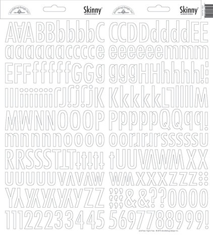 Doodlebug Design Inc. Lily White Skinny Stickers (4725)