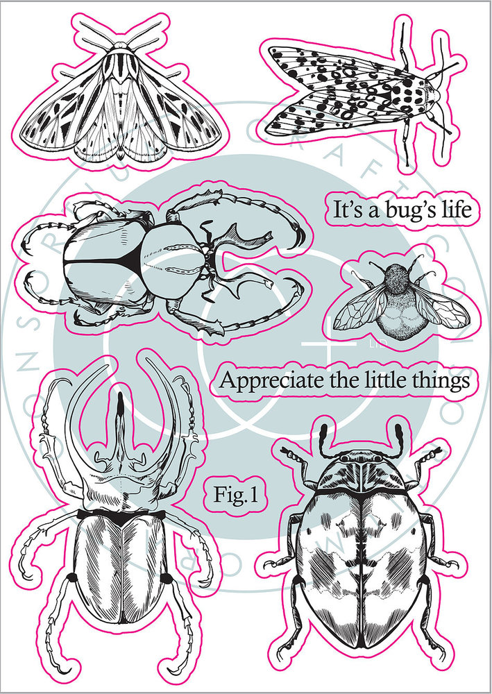 Craft Consortium The Emporium Beetles Clear Stamps (CCSTMP019) Craft Consortium The Emporium Beetles Clear Stamps (CCSTMP019)