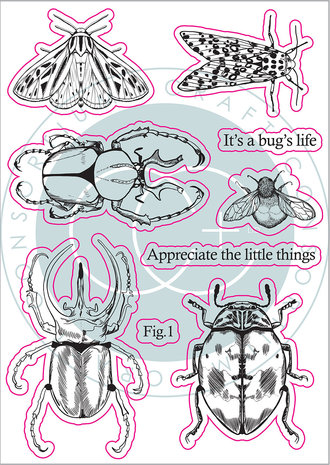 Craft Consortium The Emporium Beetles Clear Stamps (CCSTMP019) Craft Consortium The Emporium Beetles Clear Stamps (CCSTMP019)