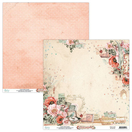 Mintay Love Letters 12x12 Inch Scrapbooking Paper Set (MT-LET-07) Mintay Love Letters 12x12 Inch Scrapbooking Paper Set (MT-LET-07)