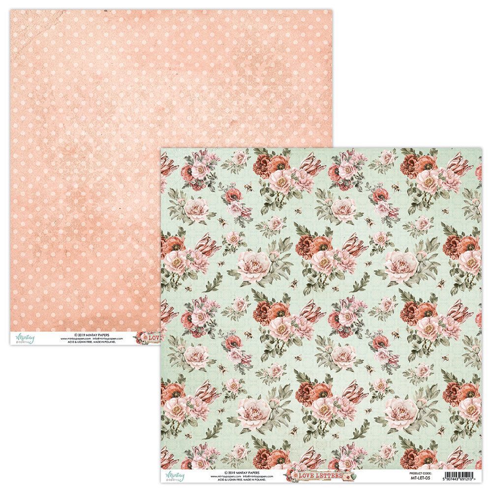Mintay Love Letters 12x12 Inch Scrapbooking Paper Set (MT-LET-07) Mintay Love Letters 12x12 Inch Scrapbooking Paper Set (MT-LET-07)