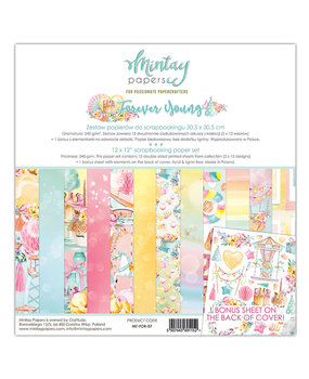Mintay Forever Young 12x12 Inch Scrapbooking Paper Set (MT-FOR-07)