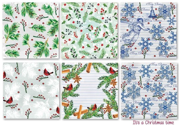 Decorer It's a Christmas Time 8x8 Inch Paper Pack (DECOR-B29-425)