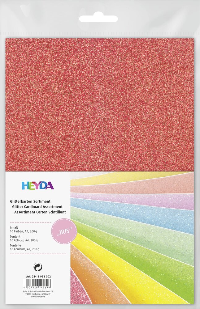 Heyda Glitter Karton Assortiment IRIS (2118931002)