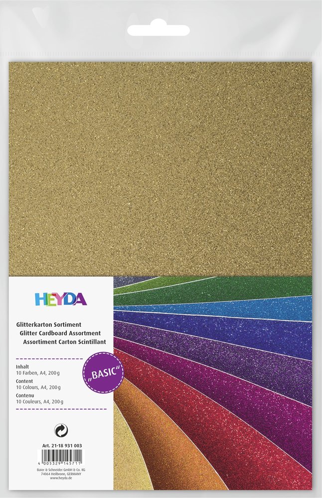 Heyda Glitter Karton Assortiment BASIC (2118931003) Heyda Glitter Karton Assortiment BASIC (2118931003)