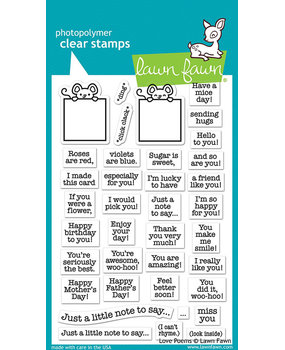 Lawn Fawn Love Poems Clear Stamps (LF2167) Lawn Fawn Love Poems Clear Stamps (LF2167)