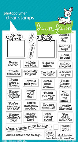 Lawn Fawn Love Poems Clear Stamps (LF2167) Lawn Fawn Love Poems Clear Stamps (LF2167)