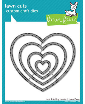 Lawn Fawn Just Stitching Hearts Dies (LF2175)