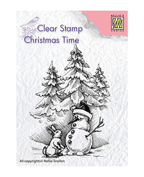 Nellie Snellen Snowman and Rabbit Clear Stamp (CT026) Nellie Snellen Snowman and Rabbit Clear Stamp (CT026)