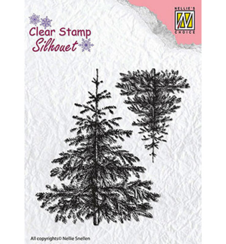 Nellie Snellen Christmas Fir Trees Clear Stamp (SIL038) Nellie Snellen Christmas Fir Trees Clear Stamp (SIL038)