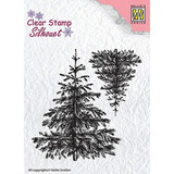 Nellie Snellen Christmas Fir Trees Clear Stamp (SIL038)