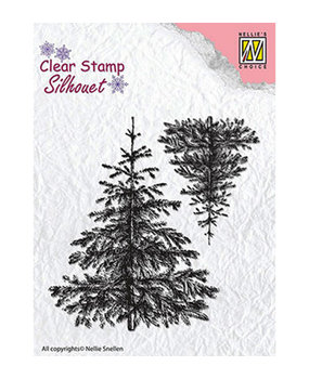 Nellie Snellen Christmas Fir Trees Clear Stamp (SIL038) Nellie Snellen Christmas Fir Trees Clear Stamp (SIL038)