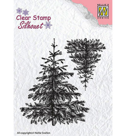 Nellie Snellen Christmas Fir Trees Clear Stamp (SIL038) Nellie Snellen Christmas Fir Trees Clear Stamp (SIL038)