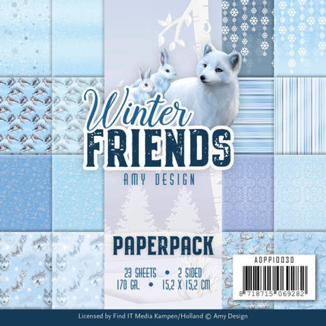 Amy Design Winter Friends 6x6 Inch Paper Pack (ADPP10030)
