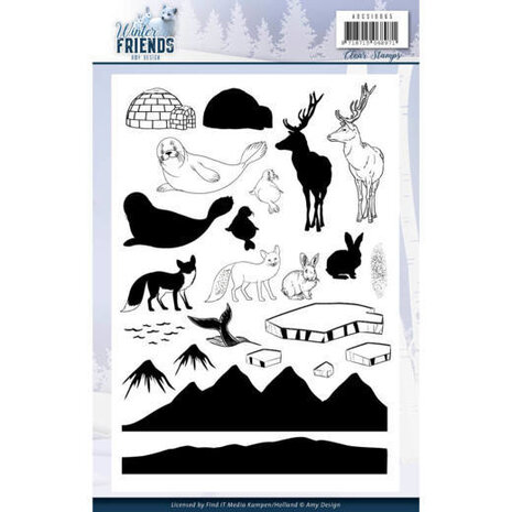 Amy Design Winter Friends Clear Stamp Set (ADCS10065) Amy Design Winter Friends Clear Stamp Set (ADCS10065)
