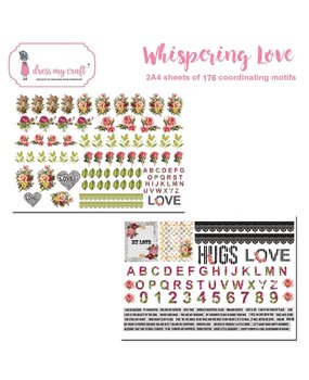 Dress My Craft Whispering Love A4 Motif Sheets (DMCP2465) Dress My Craft Whispering Love A4 Motif Sheets (DMCP2465)